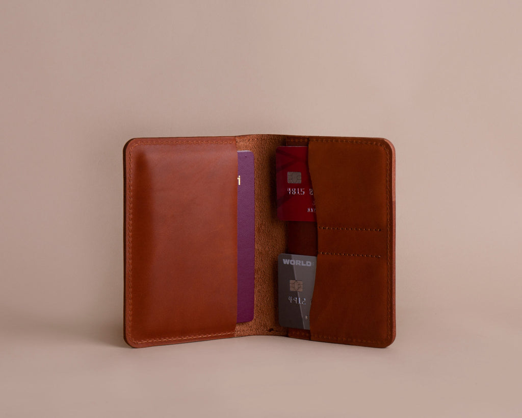 personalized leather passport holder