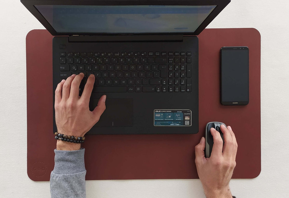 Personalized Leather Desk Pad - GAD Roots