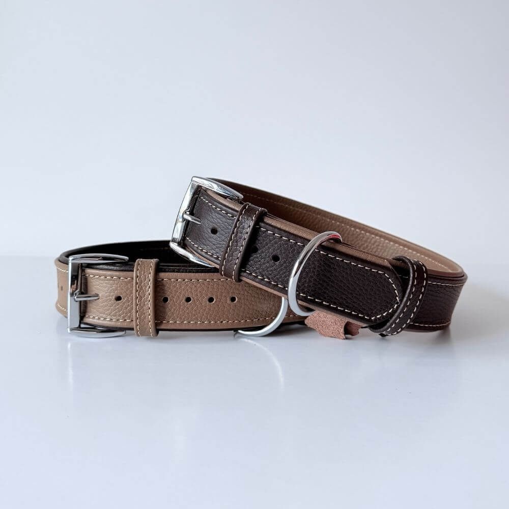 handmade leather dog collar for large breeds