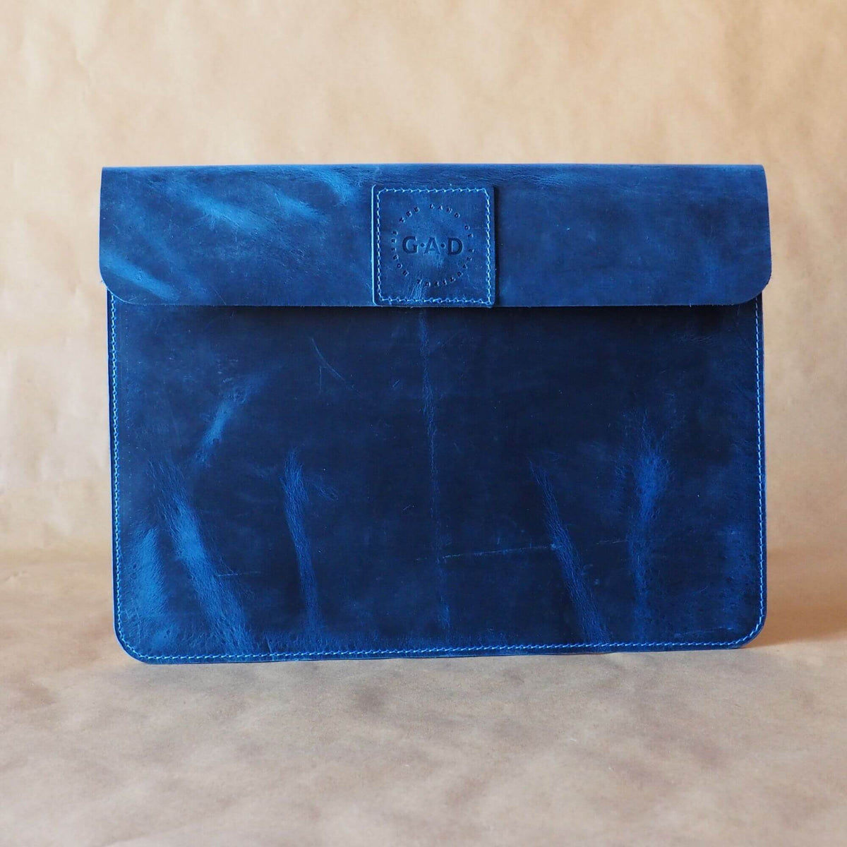 Crazy Horse Blue Leather File Folder – GAD Roots