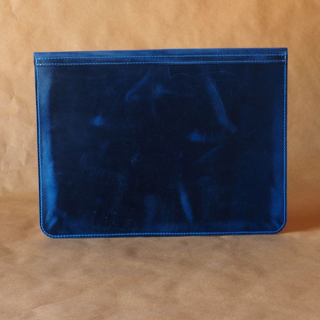 Crazy Horse Blue Leather File Folder - GAD Roots