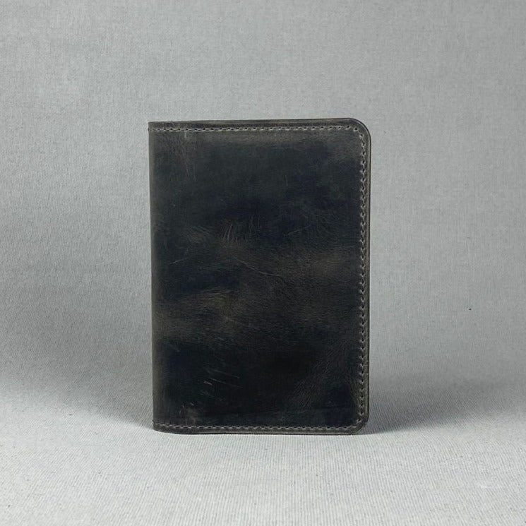 grey leather passport holder for 2 passports