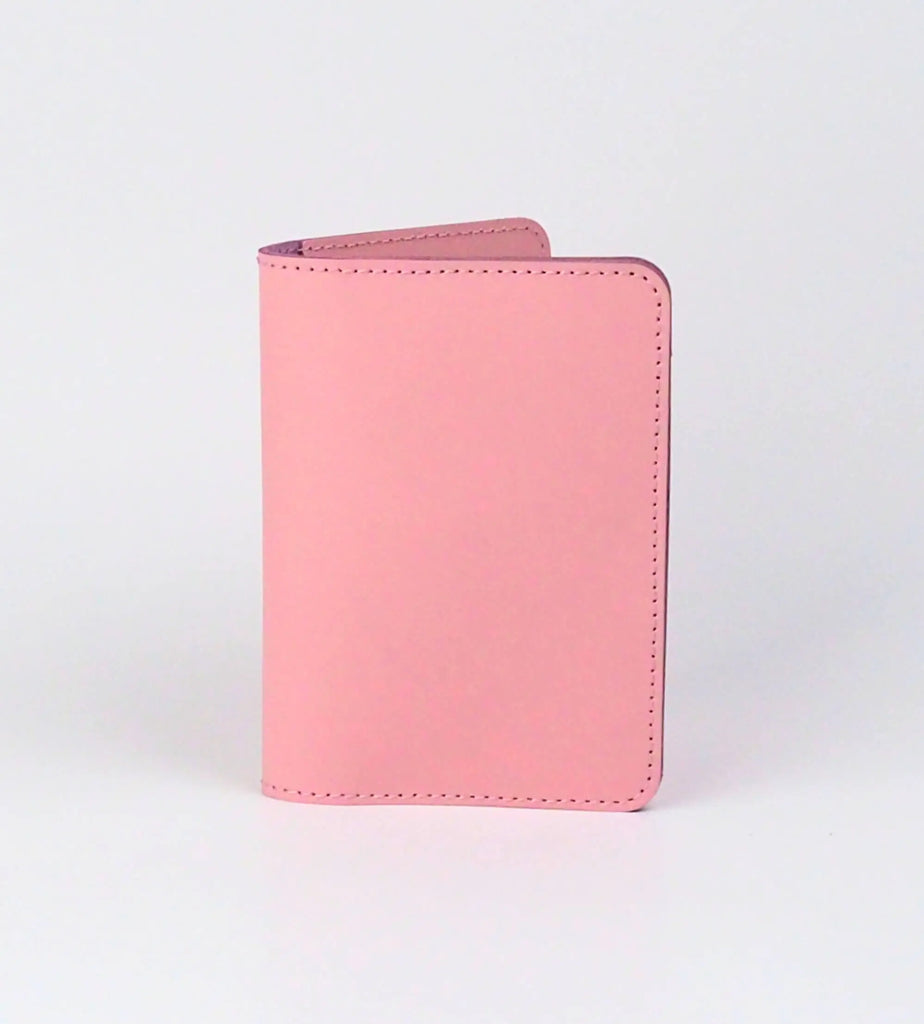 Pink Leather Passport Wallet