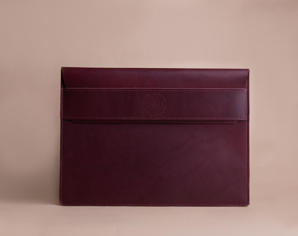 14" MacBook Pro Leather Case | Brown - GAD Roots