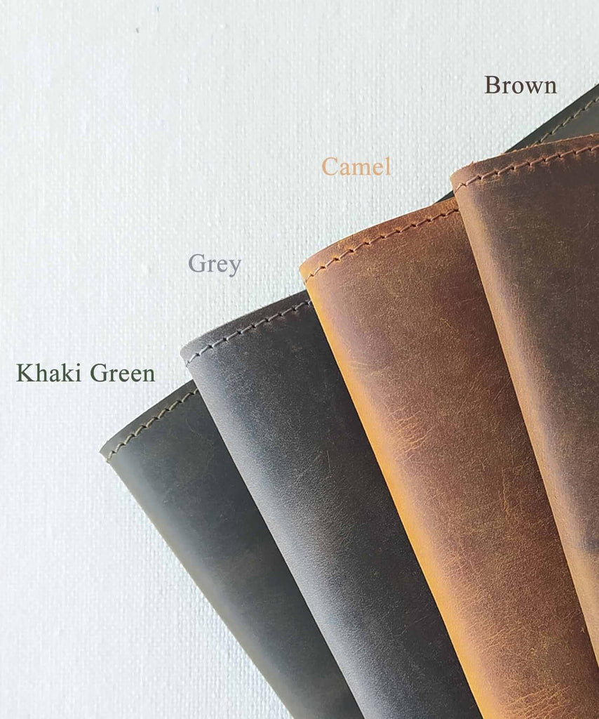 Bifold Leather Portfolio Organizer A4 | Brown - GAD Roots