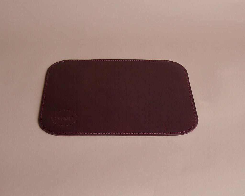 damson genuine leather mouse pad