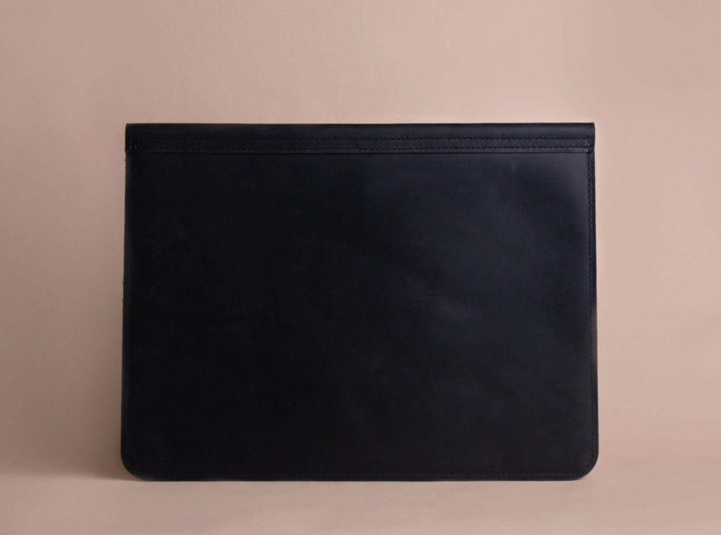 leather portfolio case black