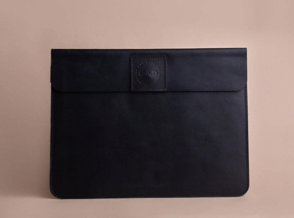 leather portfolio case black
