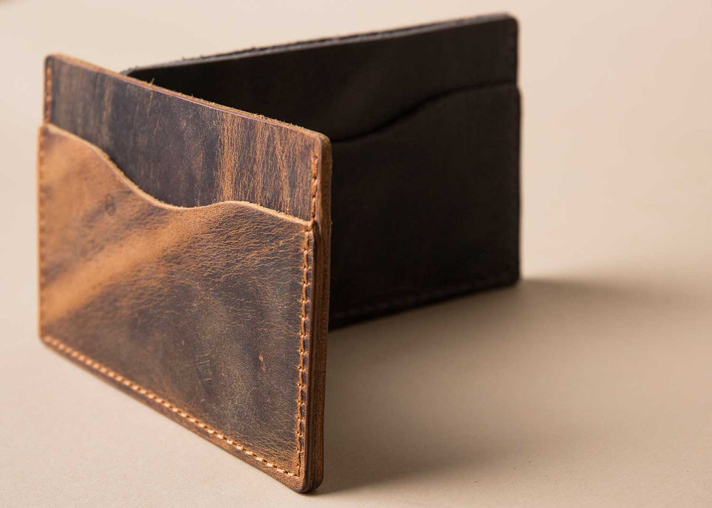 Leather Card Holder | Camel Color - GAD Roots