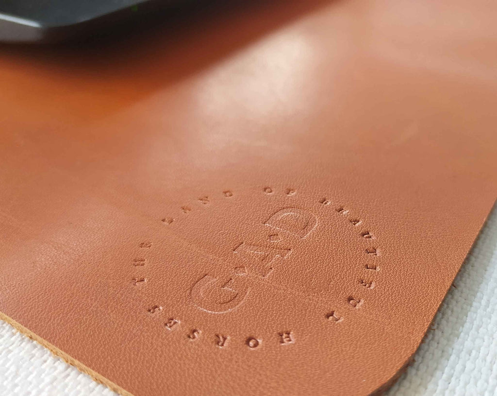 Leather Desk Pad | Cognac - GAD Roots