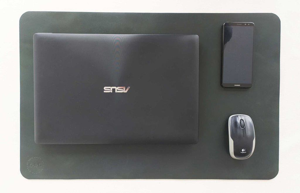 Leather Desk Pad | Green - GAD Roots