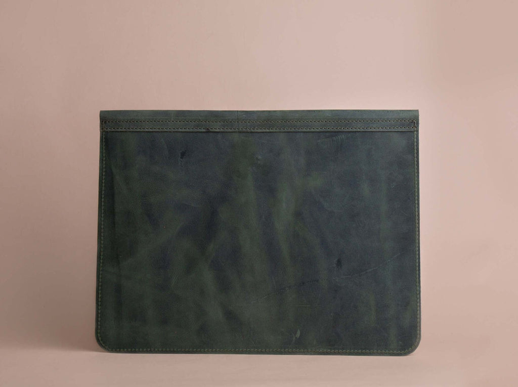 Leather File Folder | Crazy Green - GAD Roots