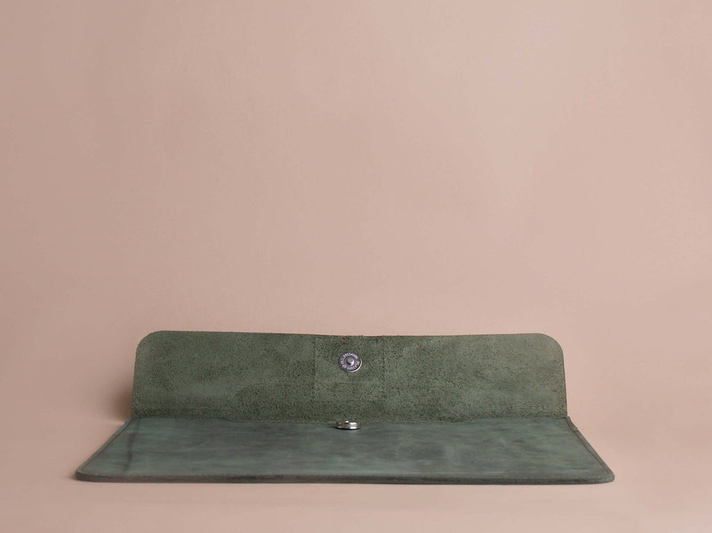 Leather File Folder | Crazy Green - GAD Roots