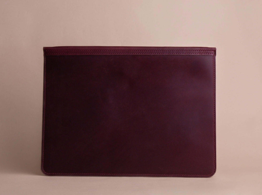 Leather File Folder | Damson - GAD Roots