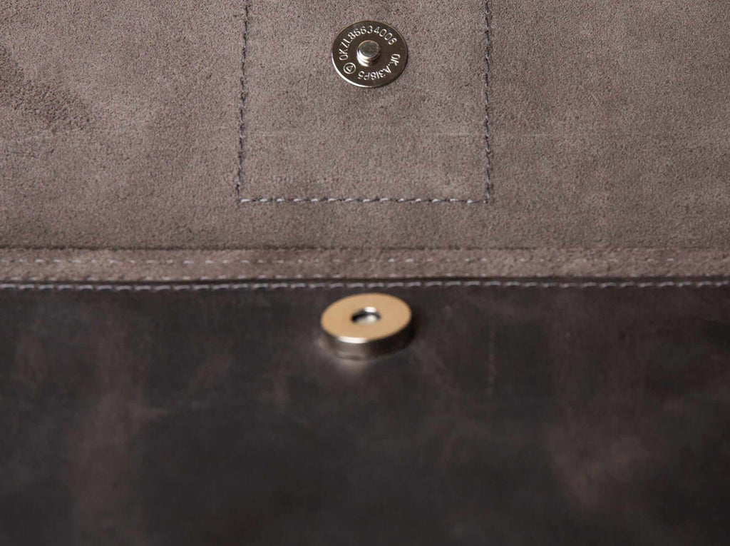 Leather File Folder | Grey - GAD Roots