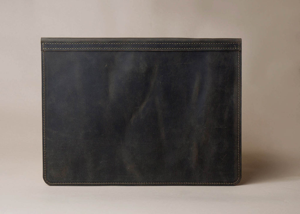 Leather File Folder | Khaki Green - GAD Roots
