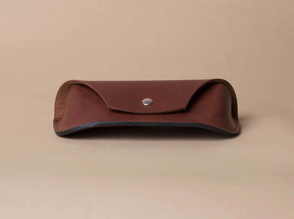 Leather Glasses Case | Brown - GAD Roots