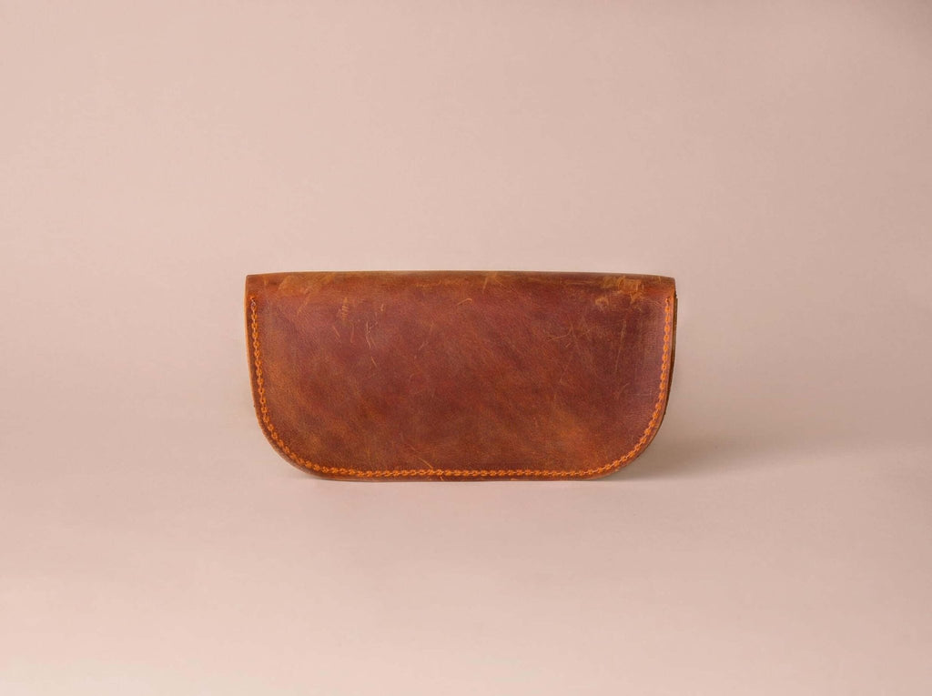 Leather Glasses Case | Camel Color - GAD Roots