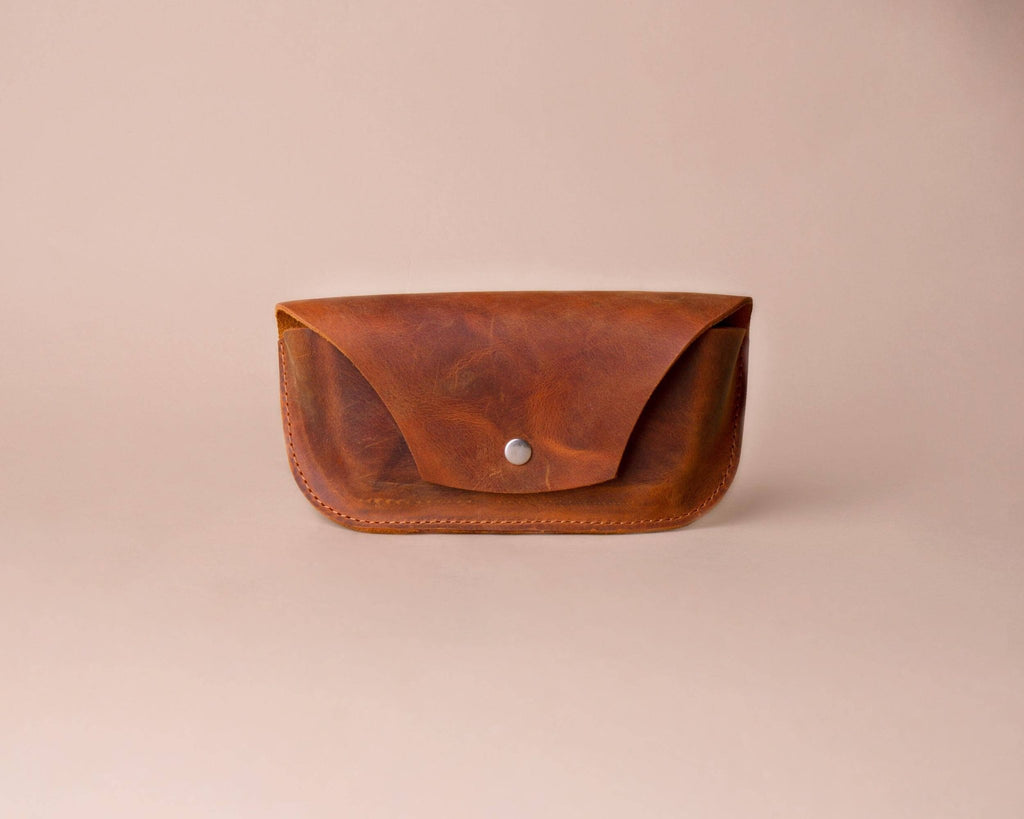 Leather Glasses Case | Camel Color - GAD Roots