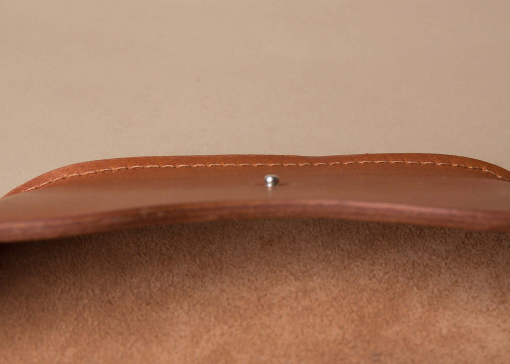 Leather Glasses Case | Cognac - GAD Roots