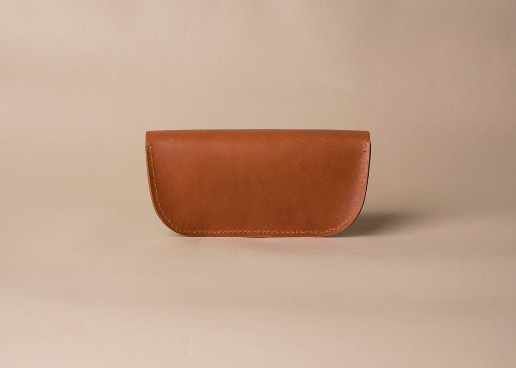 Leather Glasses Case | Cognac - GAD Roots