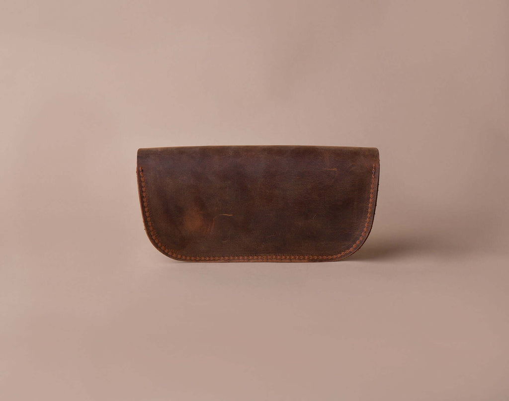 Leather Glasses Case | Crazy Brown - GAD Roots