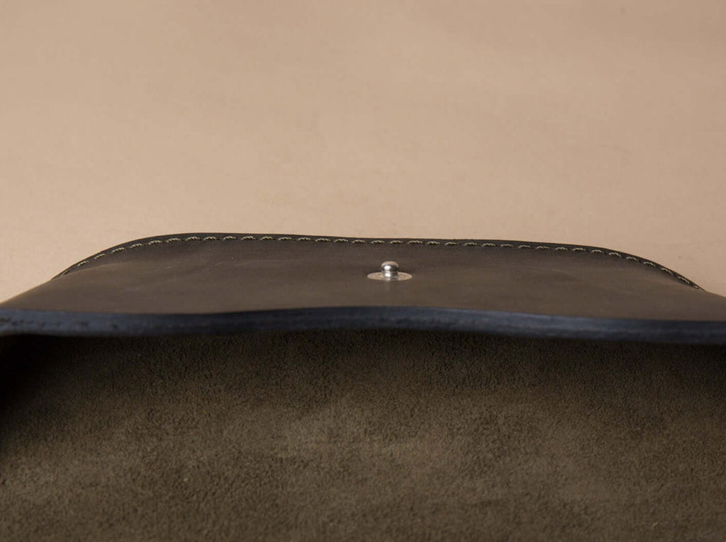 Leather Glasses Case | Khaki Green - GAD Roots
