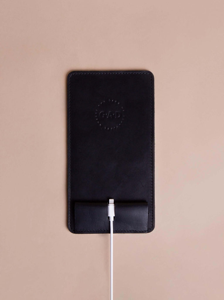 Leather Mobile Pad | Black - GAD Roots