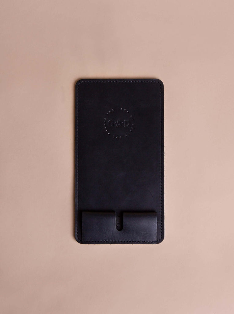 Leather Mobile Pad | Black - GAD Roots