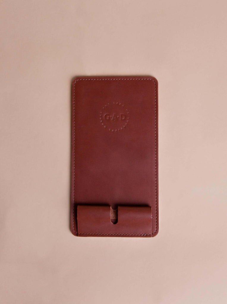 Leather Mobile Pad | Brown - GAD Roots