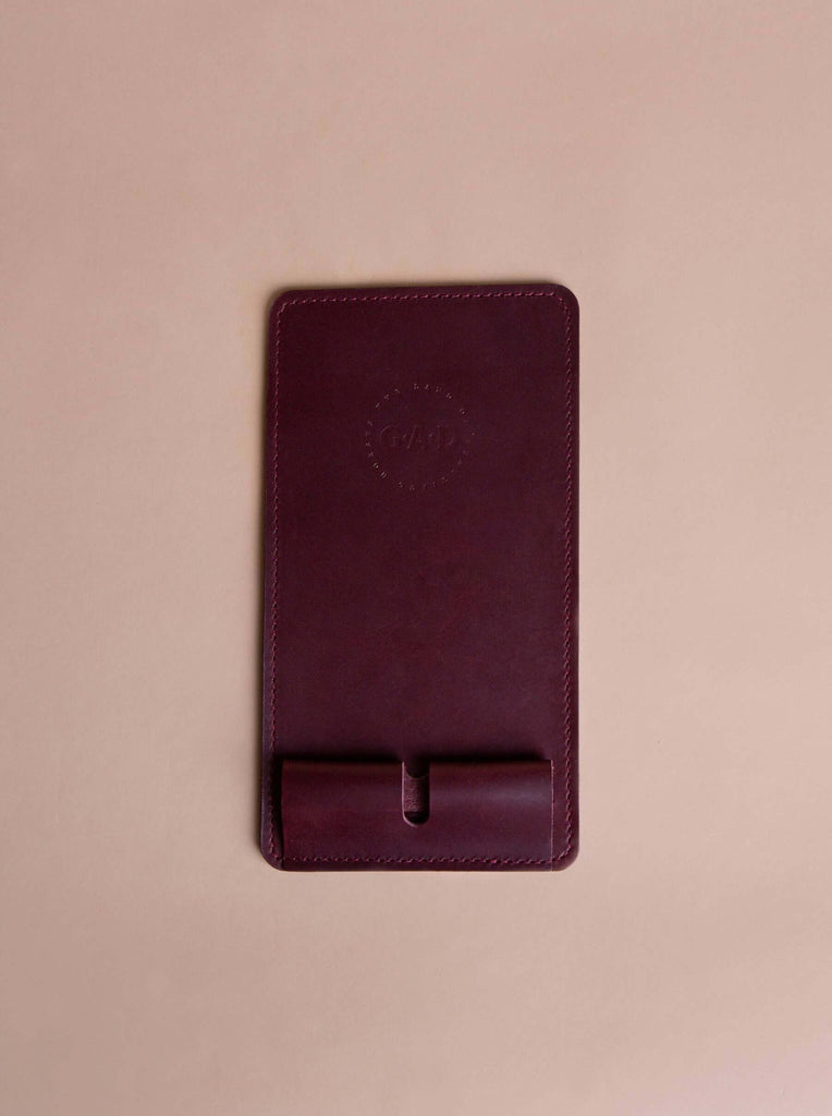 Leather Mobile Pad | Damson - GAD Roots