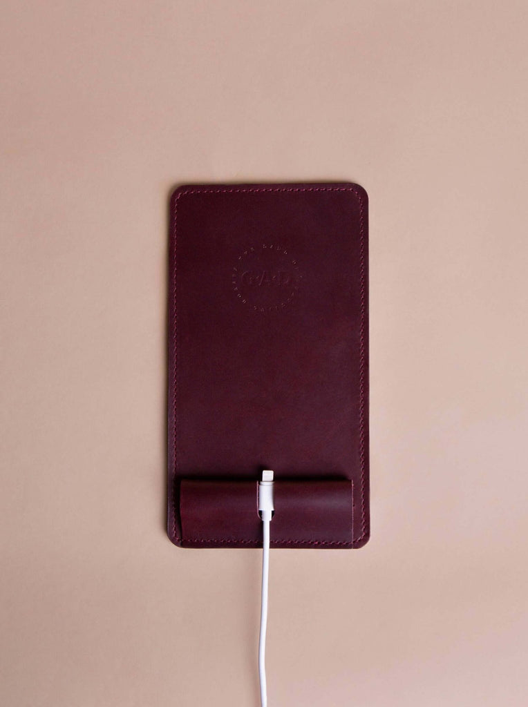 Leather Mobile Pad | Damson - GAD Roots