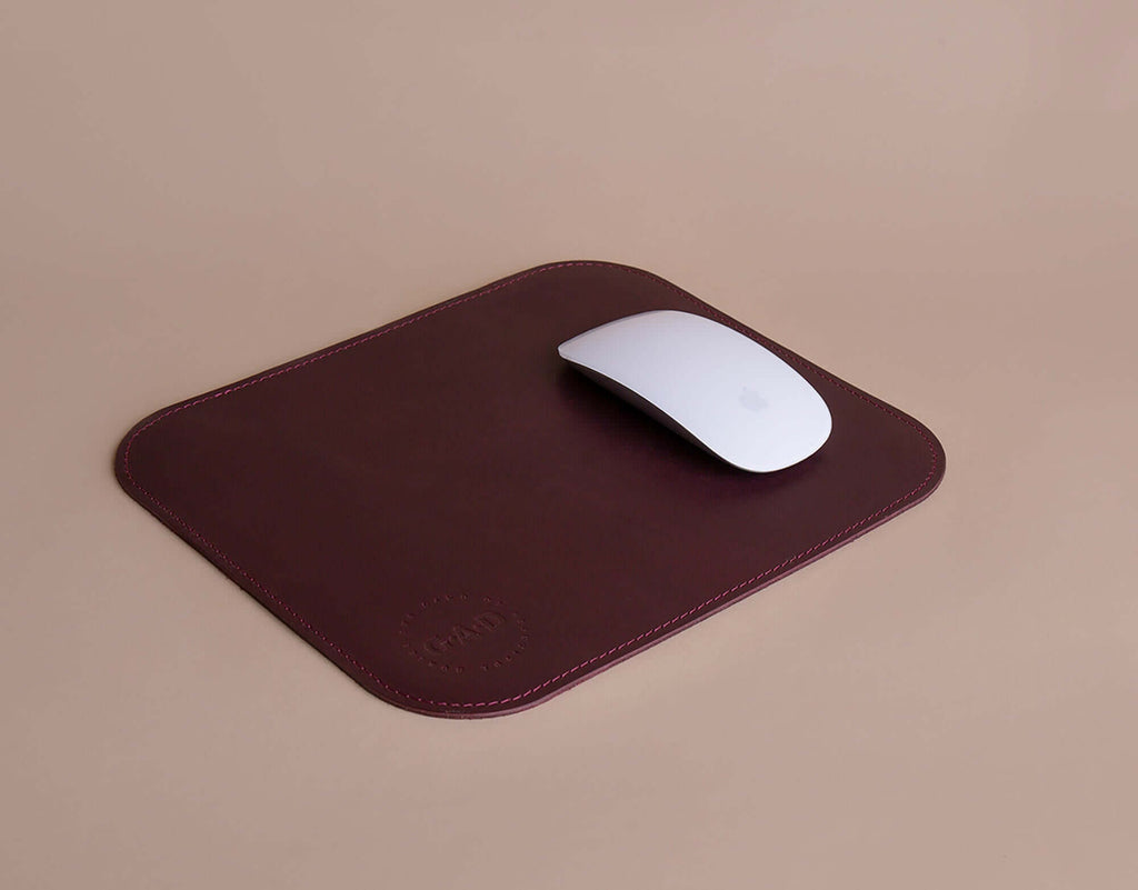 Leather Mouse Pad | Damson Color - GAD Roots