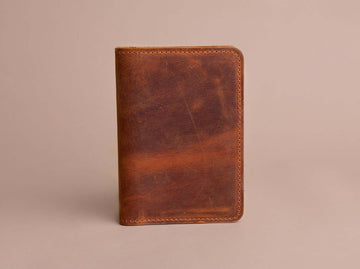Leather Passport Holder | Camel Color - GAD Roots