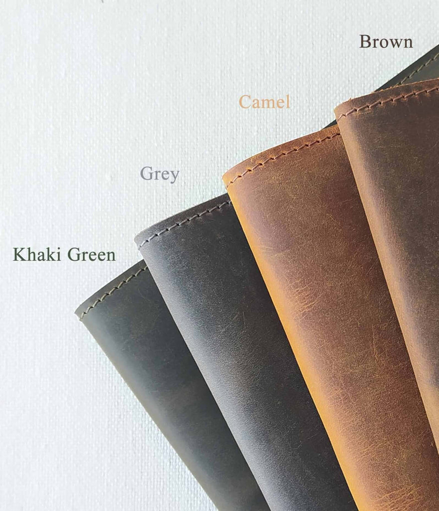 bifold leather portfolio case colors